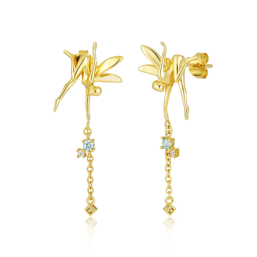 Angel of Salvation 925 Sterling Silver Dangling Earrings