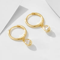 Gold Plated Sterling Silver Water Drop Earrings
