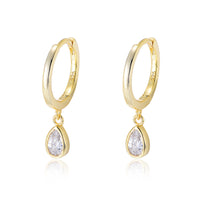 Gold Plated Sterling Silver Water Drop Earrings