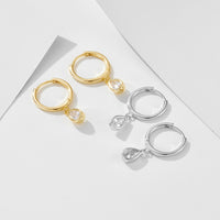 Gold Plated Sterling Silver Water Drop Earrings