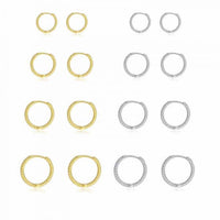 Twisted Circle 925 Sterling Silver Hoop Earrings