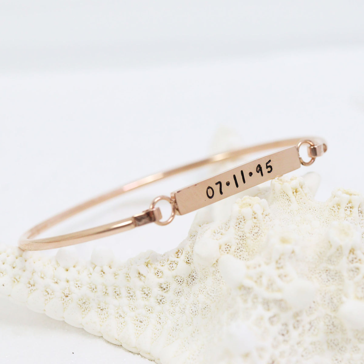 18K Gold PVD Blank Flat Bar Bracelet