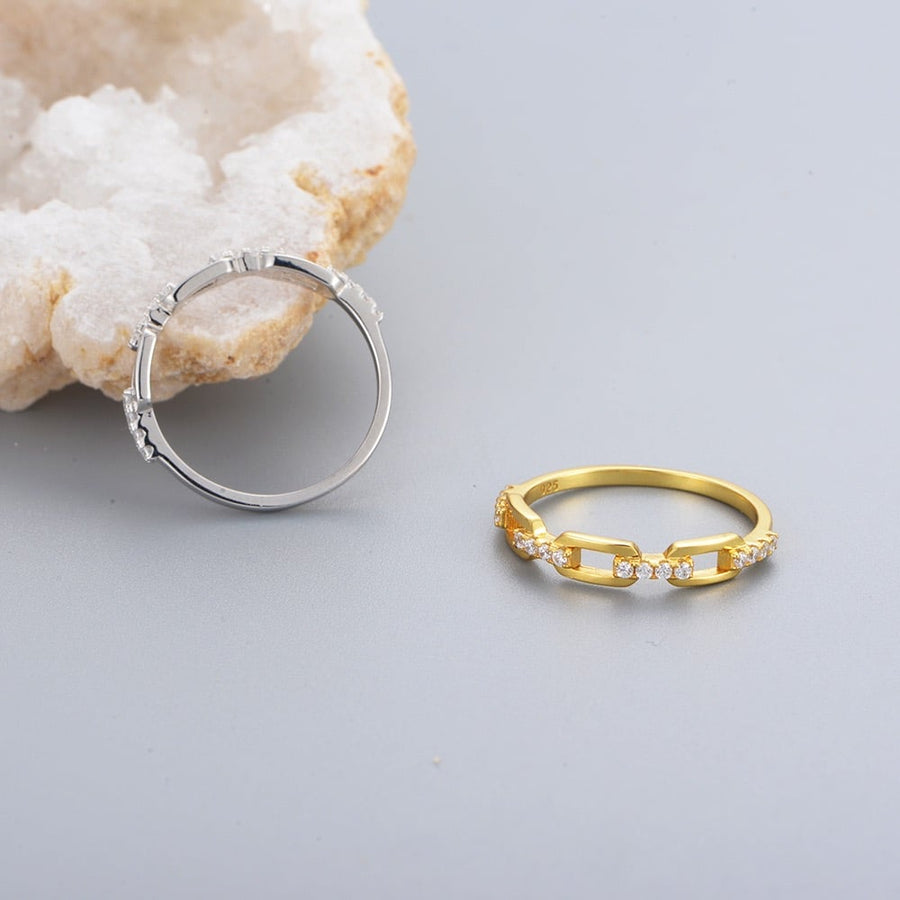 Sterling Silver Chain Link Ring