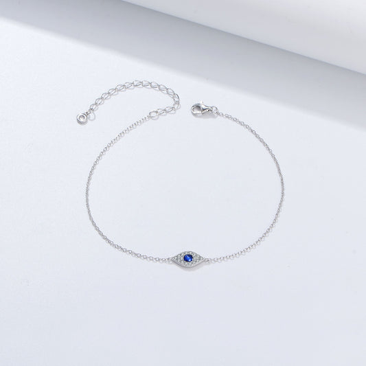 Sterling Silver Evil Eye Bracelet