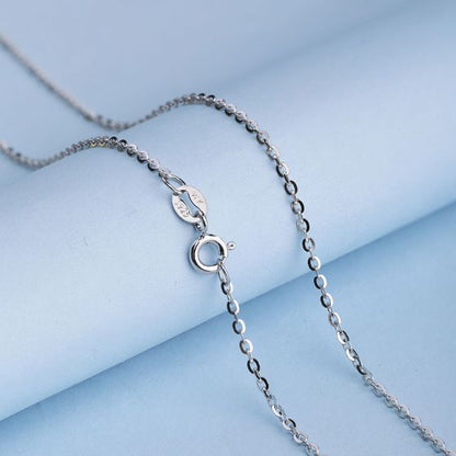 Flat Link Cable Sterling Silver Chain