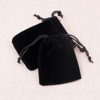 Black Velvet Jewelry Pouch, 8 x 10 cm