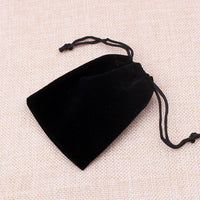 Black Velvet Jewelry Pouch, 8 x 10 cm