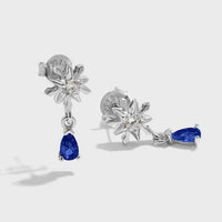 Snowflake Stars and Arrow Feathers 925 Sterling Silver Stud Earrings
