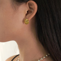 Spiral Snail Shell Sterling Silver Stud Earrings