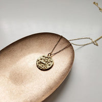 Sagittarius Constellation Round Tag Necklace 925 Sterling Silver 18K Gold Plated