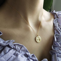 Taurus Constellation Round Tag Necklace