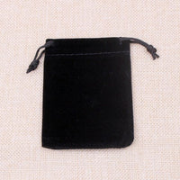 Black Velvet Jewelry Pouch, 8 x 10 cm
