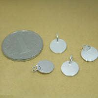 Personalized 925 Sterling Silver Round Blank Pendant