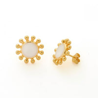 Summer Sweet Enamel Sunflower Stud Earrings