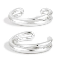 Classic Irregular Double-Layer Cross Open Cuff Bracelet