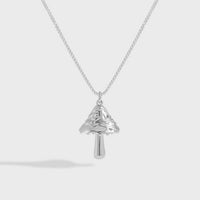 Irregular Mushroom Necklace, 925 Sterling Silver