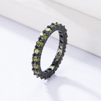 Gold Plated Cubic Zirconia Ring in Sterling Silver