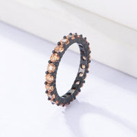 Gold Plated Cubic Zirconia Ring in Sterling Silver
