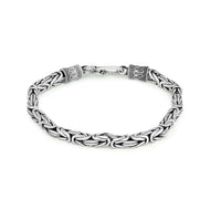 Carved Thai 925 Sterling Silver Blessing Bracelet for Men
