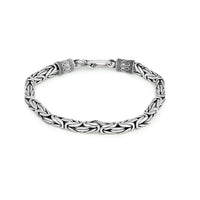 Carved Thai 925 Sterling Silver Blessing Bracelet for Men