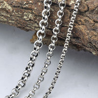 Vintage Flat Cable Thai Chain Necklace (925 Sterling Silver)