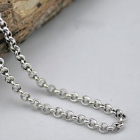 Vintage Flat Cable Thai Chain Necklace (925 Sterling Silver)
