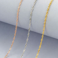 Water Wave Singapore Twisted Link Chain