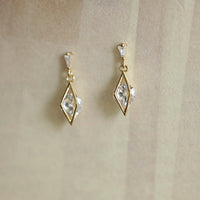 Sterling Silver Cubic Zirconia Chic Earrings