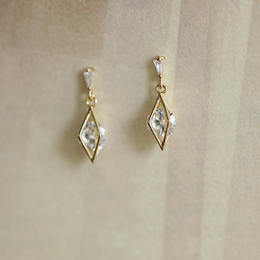 Sterling Silver Cubic Zirconia Chic Earrings