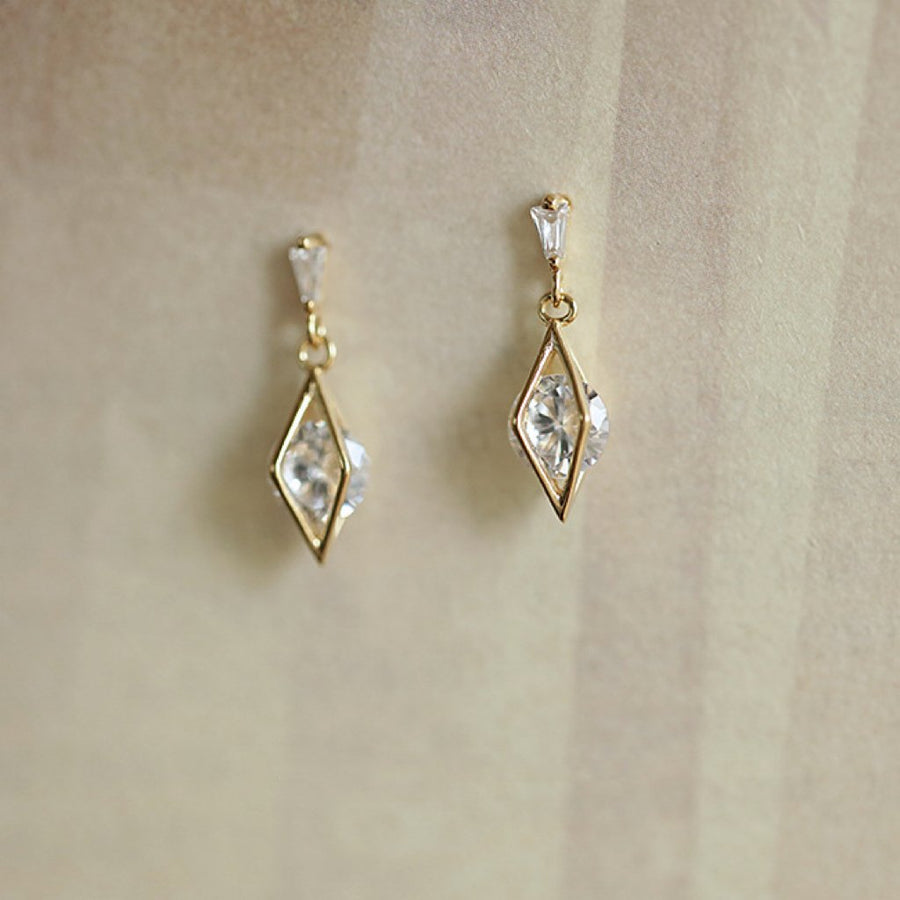 Sterling Silver Cubic Zirconia Chic Earrings