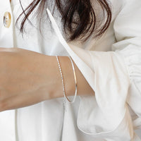 Rhodium Plated Sterling Silver Bracelet