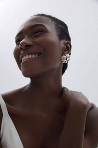 Chunky Electroforming Cross Statement Earrings
