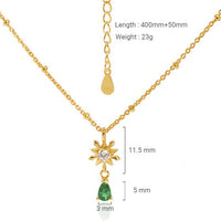 Five-Pointed Star Snowflake Waterdrop Crystal Necklace