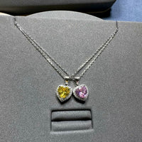 Honey Moon Heart Crystal Necklace
