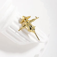 Yellow Gold Scarecrow Sterling Silver Brooch