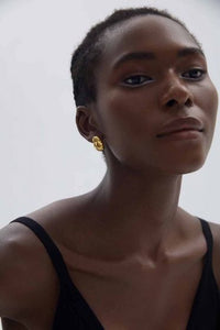 Electroformed Water Drop Stud Earrings