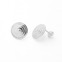 Spiral Snail Shell Sterling Silver Stud Earrings