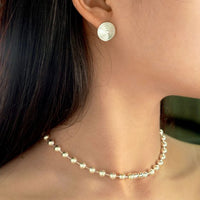 Textured Round Beads 925 Sterling Silver Necklace