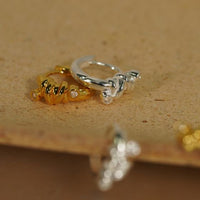Mini Twisted Knot Hoop Earrings, 925 Sterling Silver