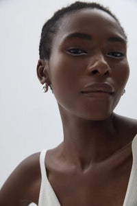 S999 Electroformed Modern Huggie Hoop Earrings