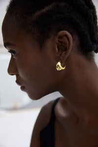 S999 Electroformed Modern Huggie Hoop Earrings