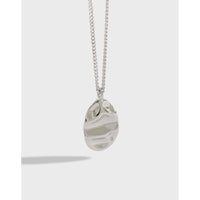 Sterling Silver Irregular Texture Necklace