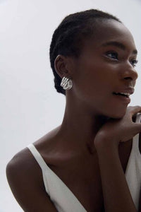 Chunky Electroforming Cross Statement Earrings