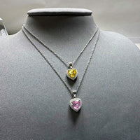 Honey Moon Heart Crystal Necklace