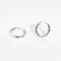 17.5mm Plain Hoop Earrings, 925 Sterling Silver