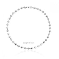 Textured Round Beads 925 Sterling Silver Necklace