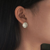 Spiral Snail Shell Sterling Silver Stud Earrings