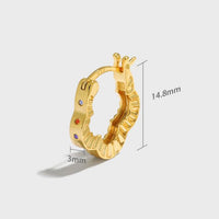 Colorful Crystal Four-Leaf Clover Hoop Earrings