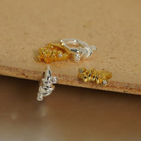 Mini Twisted Knot Hoop Earrings, 925 Sterling Silver