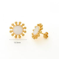 Summer Sweet Enamel Sunflower Stud Earrings
